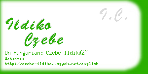ildiko czebe business card